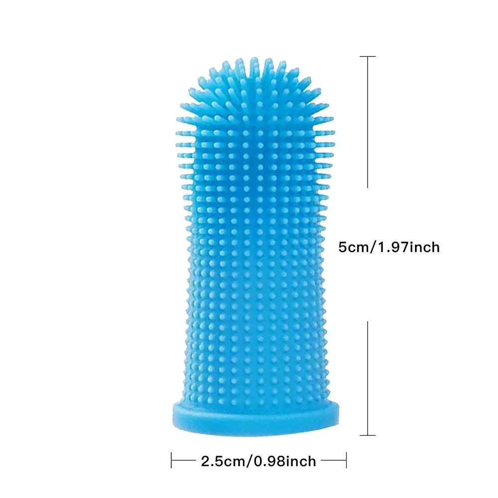 Cat Dog Super Soft Pet Finger Toothbrush Teeth Cleaning Bad Breath Care Nontoxic Silicone Toothbrush Tool Dog Cleaning Supplies